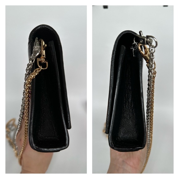π― YSL Saint Laurent Large Black Leather Clutch on Chain w/ auth cert - Picture 9 of 14